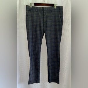 2/60$ Men’s RW&CO Plaid Slim-Fit Brushed Twill‎ City Pant size 32x32